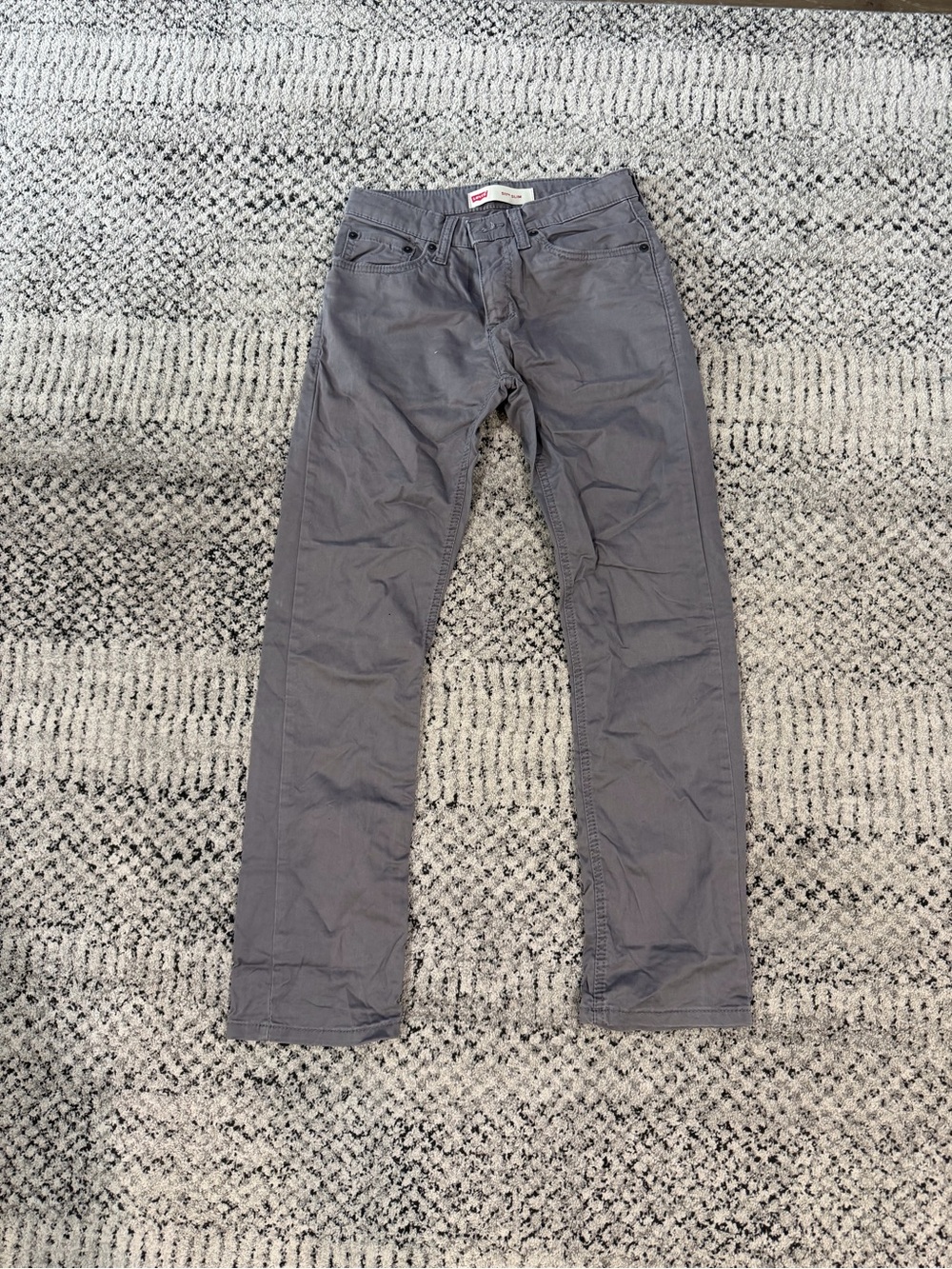Levi's Slim Straight Kids Jeans in Gray